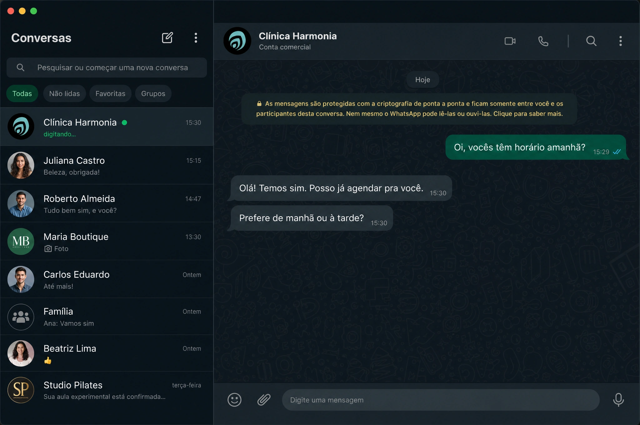Atendimento no WhatsApp